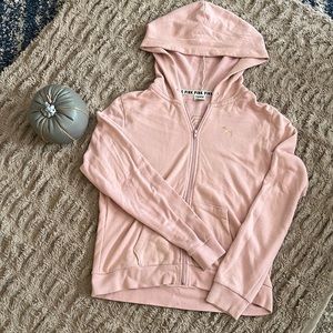 Rose Gold PINK zip up sweatshirt